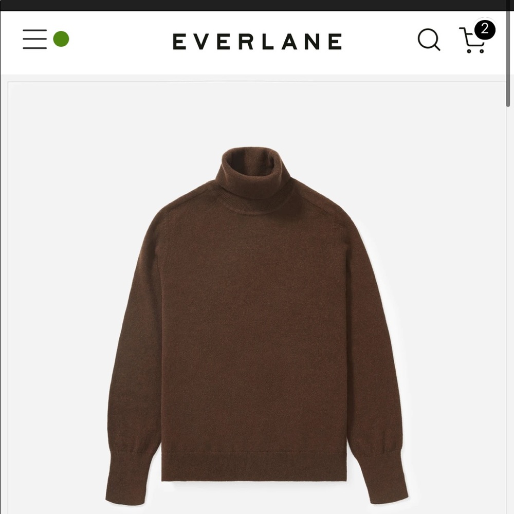Everlane CASHMERE turtleneck XXS - heathered Java